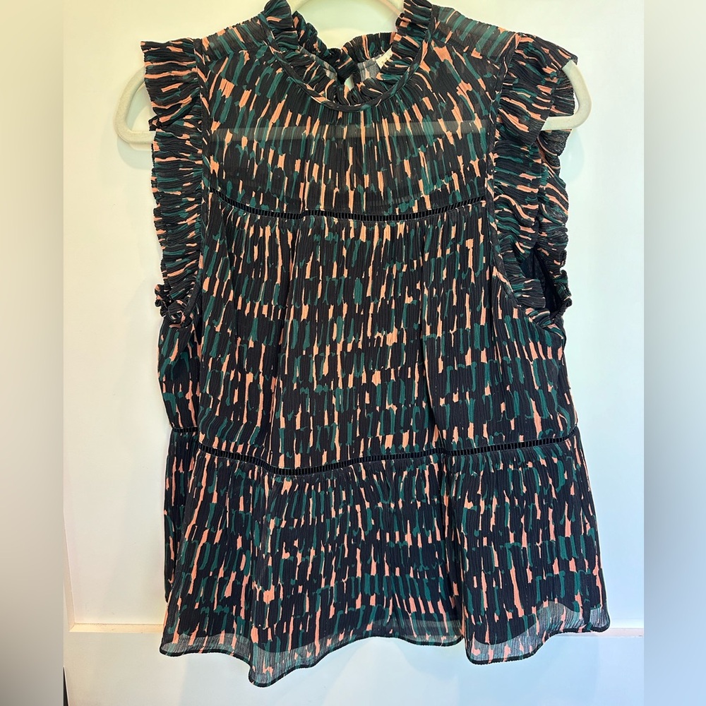 Marie Oliver ruffle sleeve tank